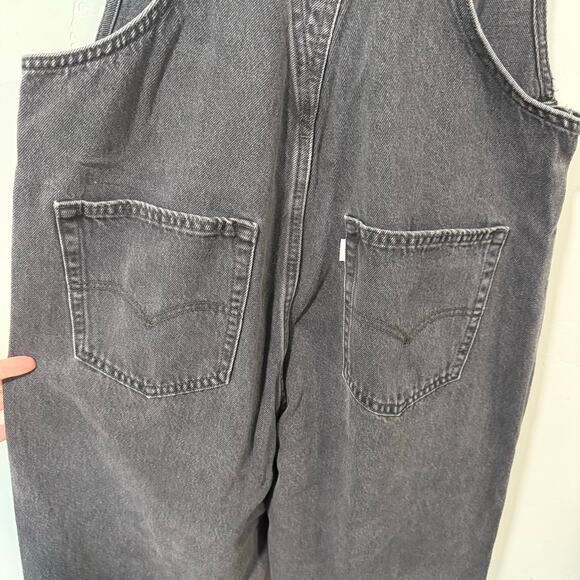 Levi's SilverTab Women's Overalls Carpenter Baggy Leg Gray Denim Large - Picture 4 of 11